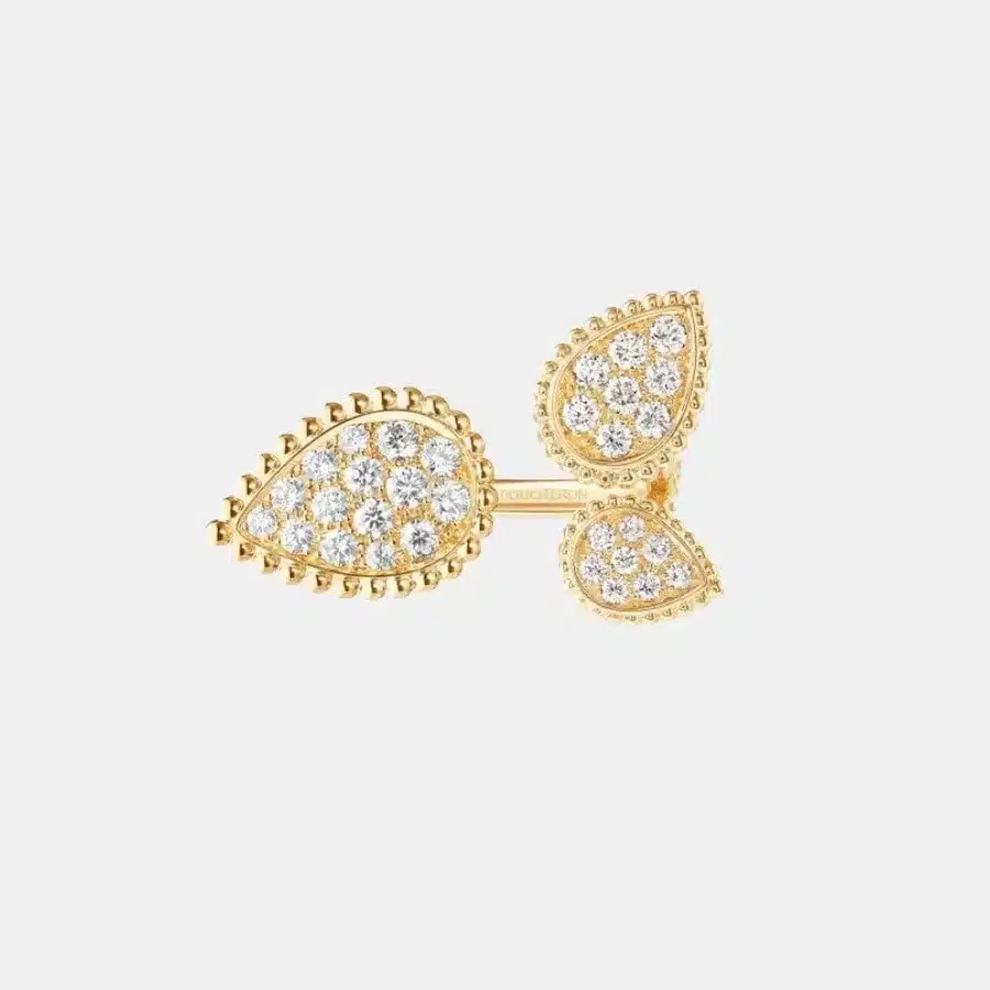 Bague Serpent Bohème Boucheron en or jaune, diamant 1.13ct, motif s — photographie du modèle, cote d’occasion GOLDMARKET