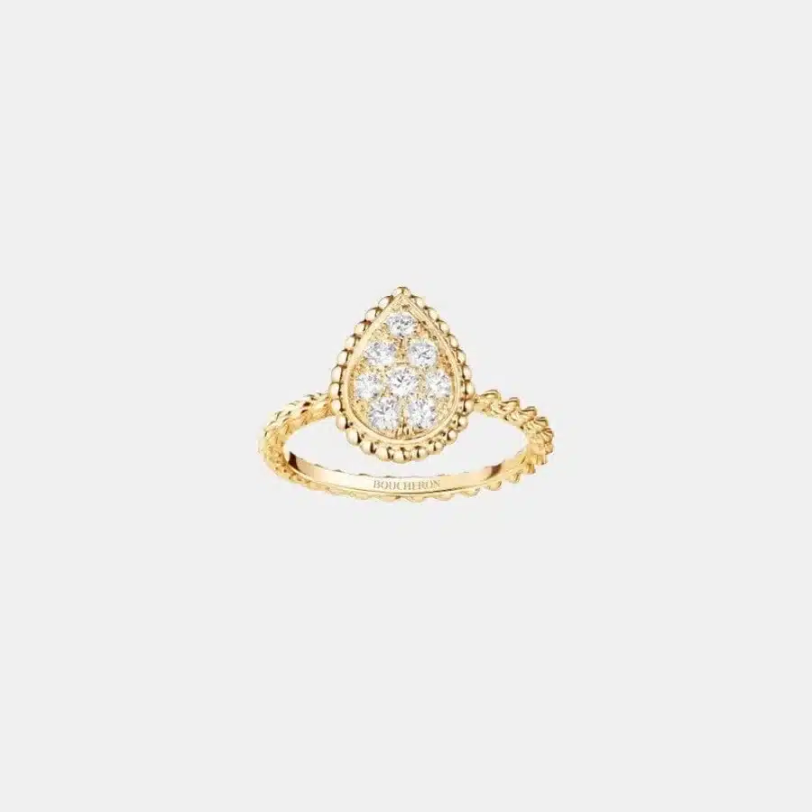 Bague Serpent Bohème Boucheron en or jaune, s motif diamant 0.32ct — photographie du modèle, cote d’occasion GOLDMARKET