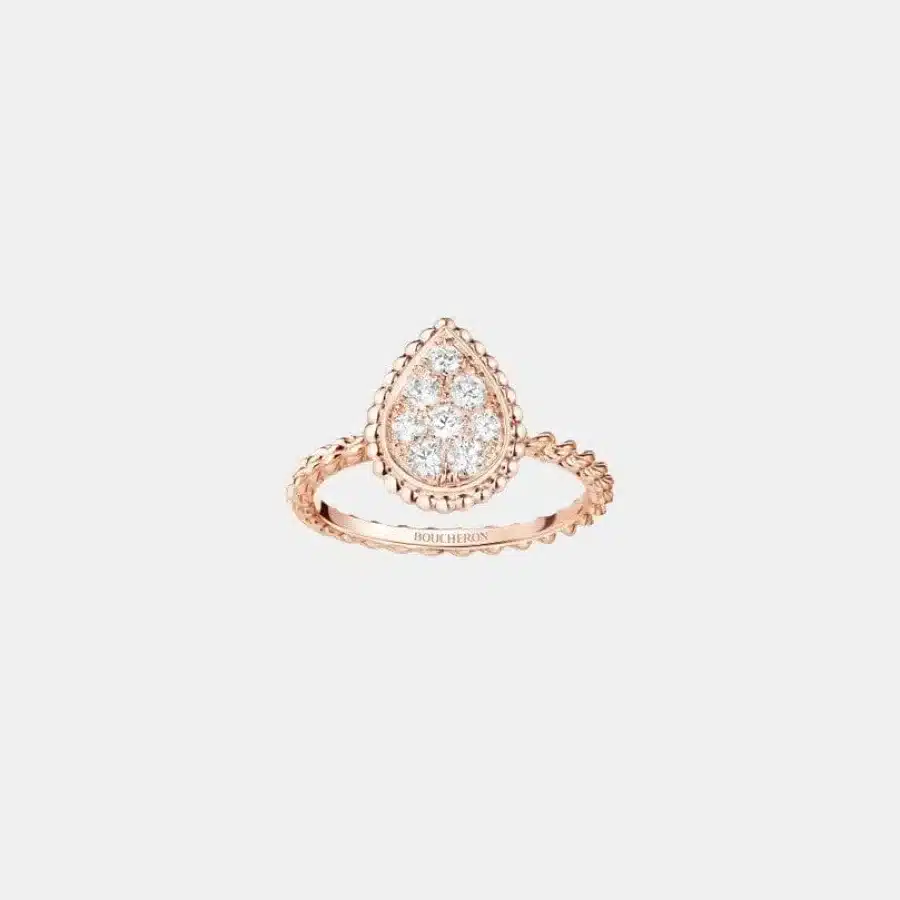 Bague Serpent Bohème Boucheron en or rose, s motif, diamant 0.34ct — photographie du modèle, cote d’occasion GOLDMARKET