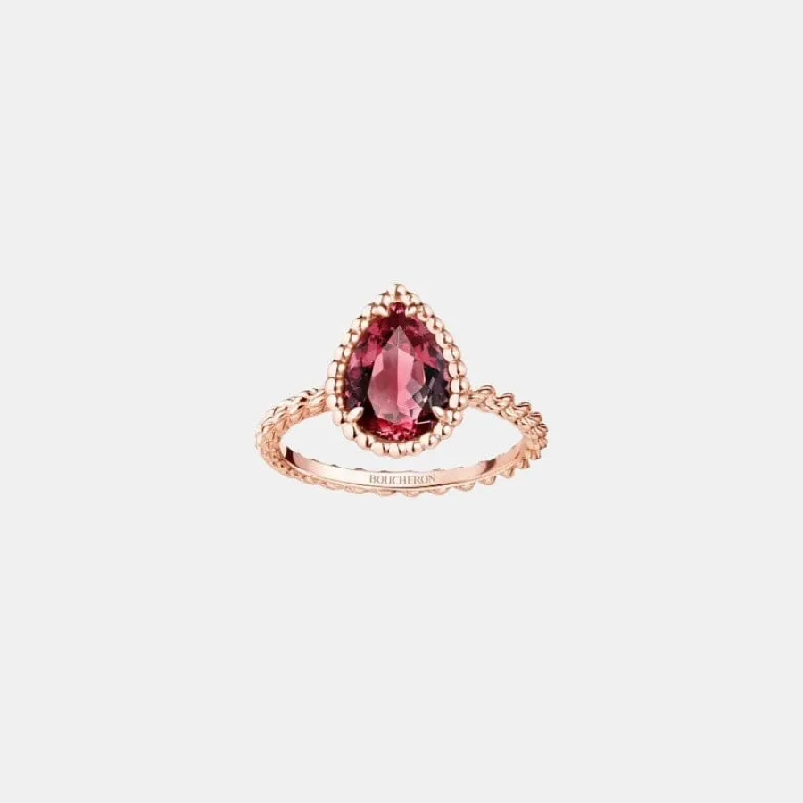 Bague Serpent Bohème Boucheron en or rose, s motif grenat 1.9ct — photographie du modèle, cote d’occasion GOLDMARKET