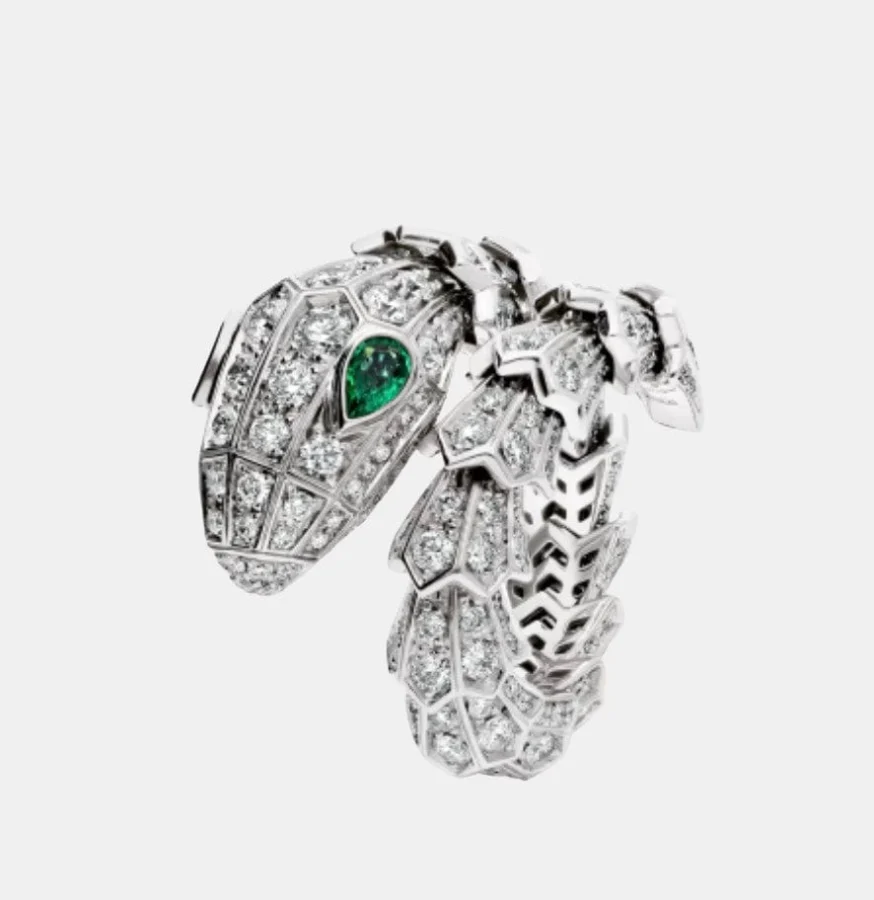 Bague Serpenti Bulgari en or blanc, mixte