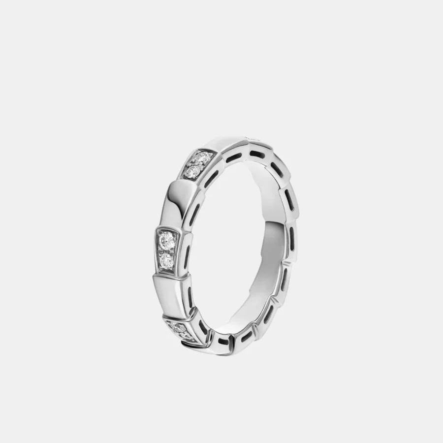 Bague Serpenti Viper Bulgari en or blanc, diamant 0.21ct