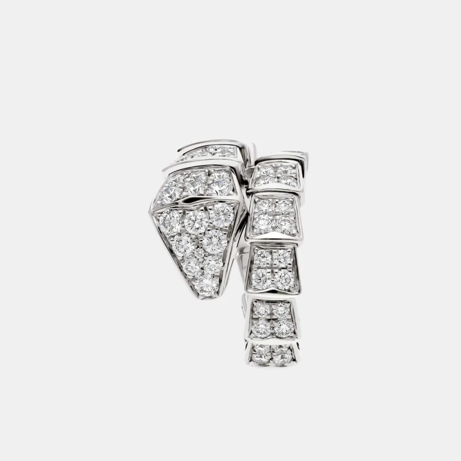 Bague Serpenti Viper Bulgari en or blanc, diamant 1.58ct