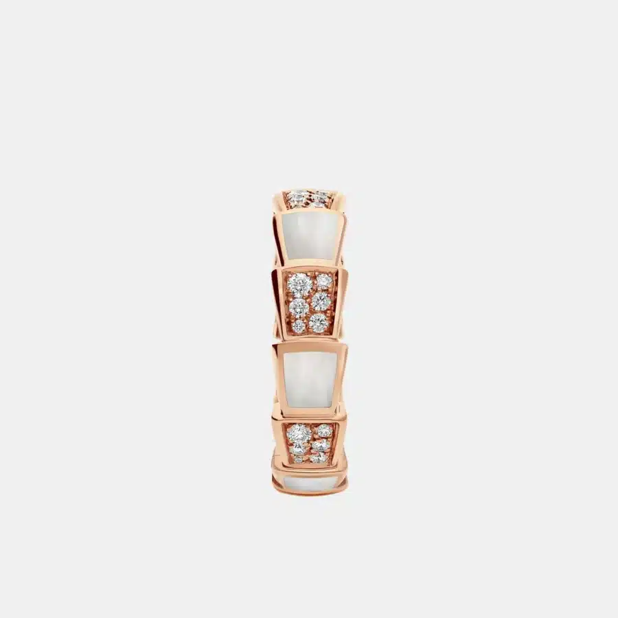 Bague Serpenti Viper Bulgari en or mixte, 0.34ct — photographie du modèle, cote d’occasion GOLDMARKET
