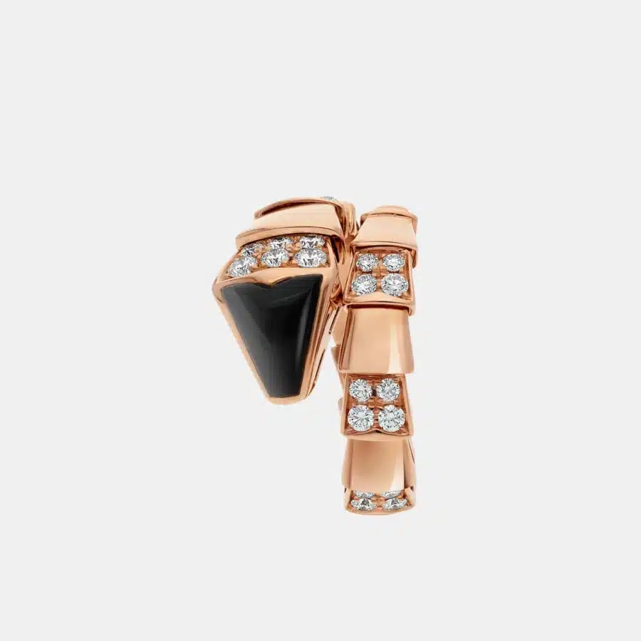Bague Serpenti Viper Bulgari en or rose, mixte 0.75ct — photographie du modèle, cote d’occasion GOLDMARKET