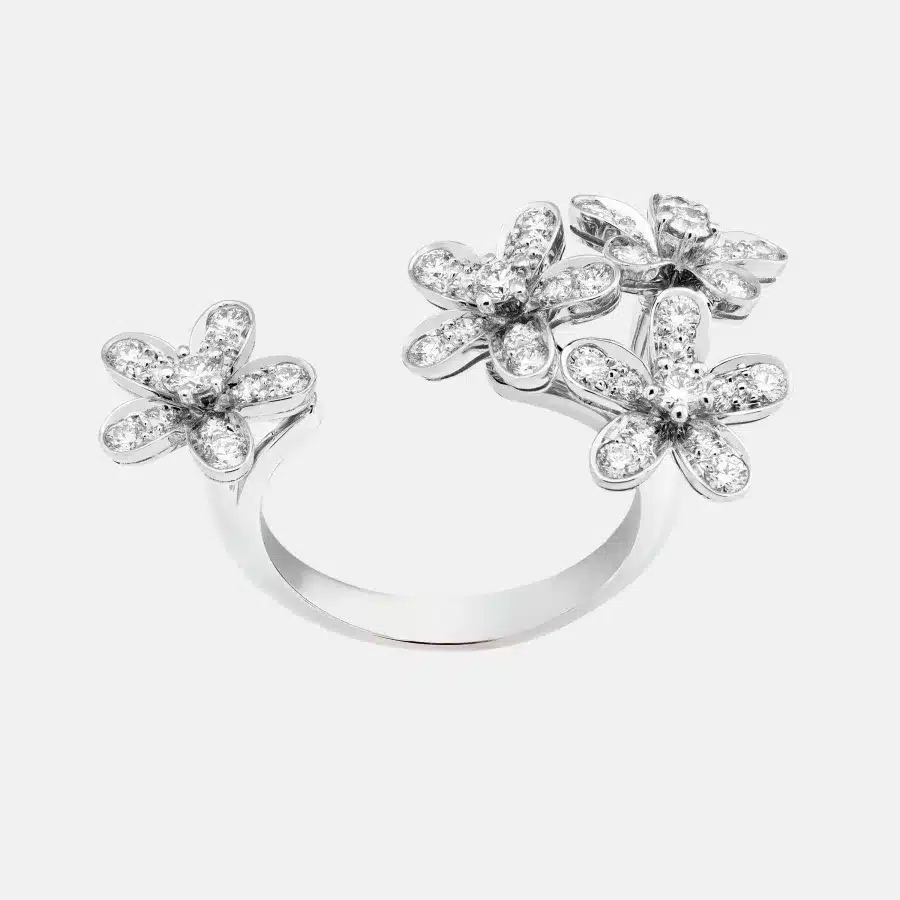 Bague Socrate Van Cleef & Arpels en or blanc, diamant 0.88ct