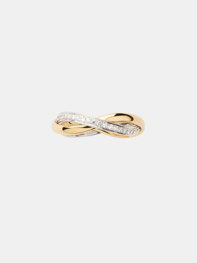 Bague Tresse Poiray en or, diamant 0.3ct — photographie du modèle, cote d’occasion GOLDMARKET