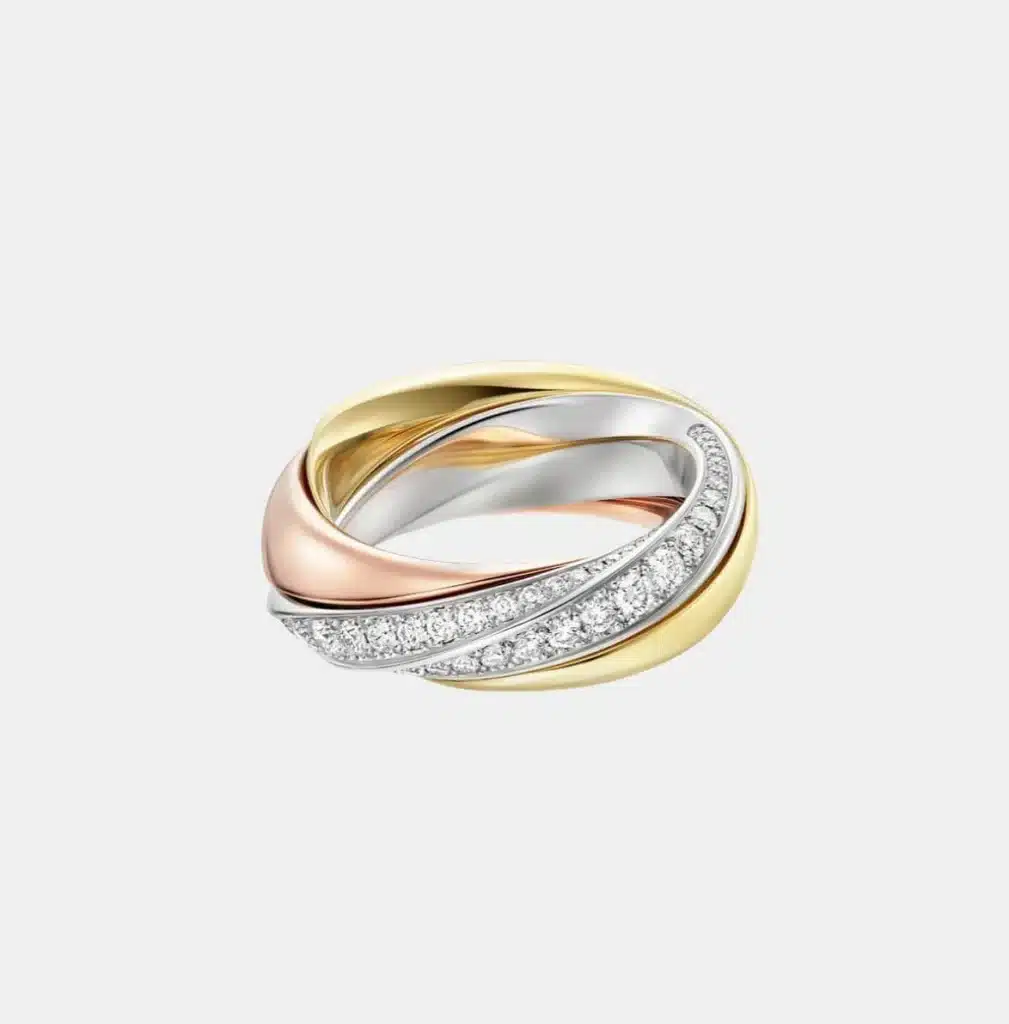 Bague Trinity Cartier en or, bijou d’occasion en très bon état