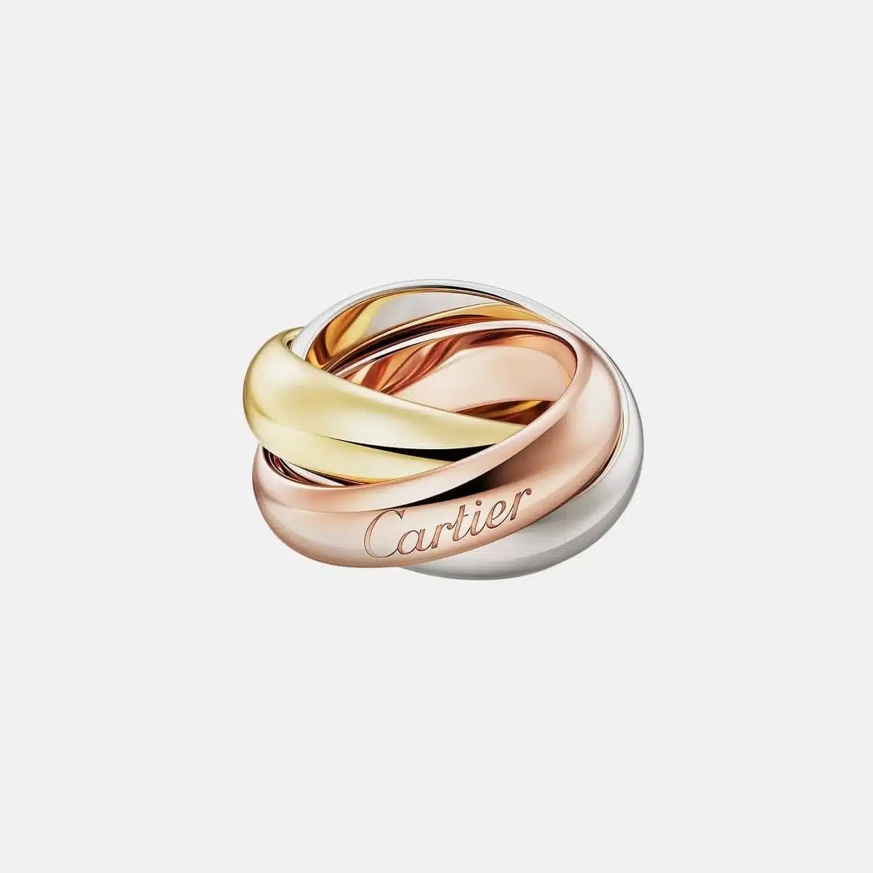 Bague Trinity Cartier, modèle extra - large — photographie du modèle, cote d’occasion GOLDMARKET