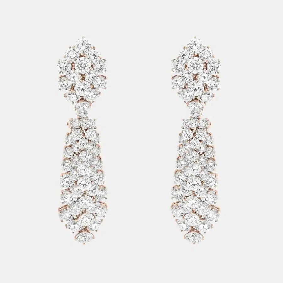 Boucles d’oreilles A Cheval Van Cleef & Arpels en or rose, diamant 23.91ct