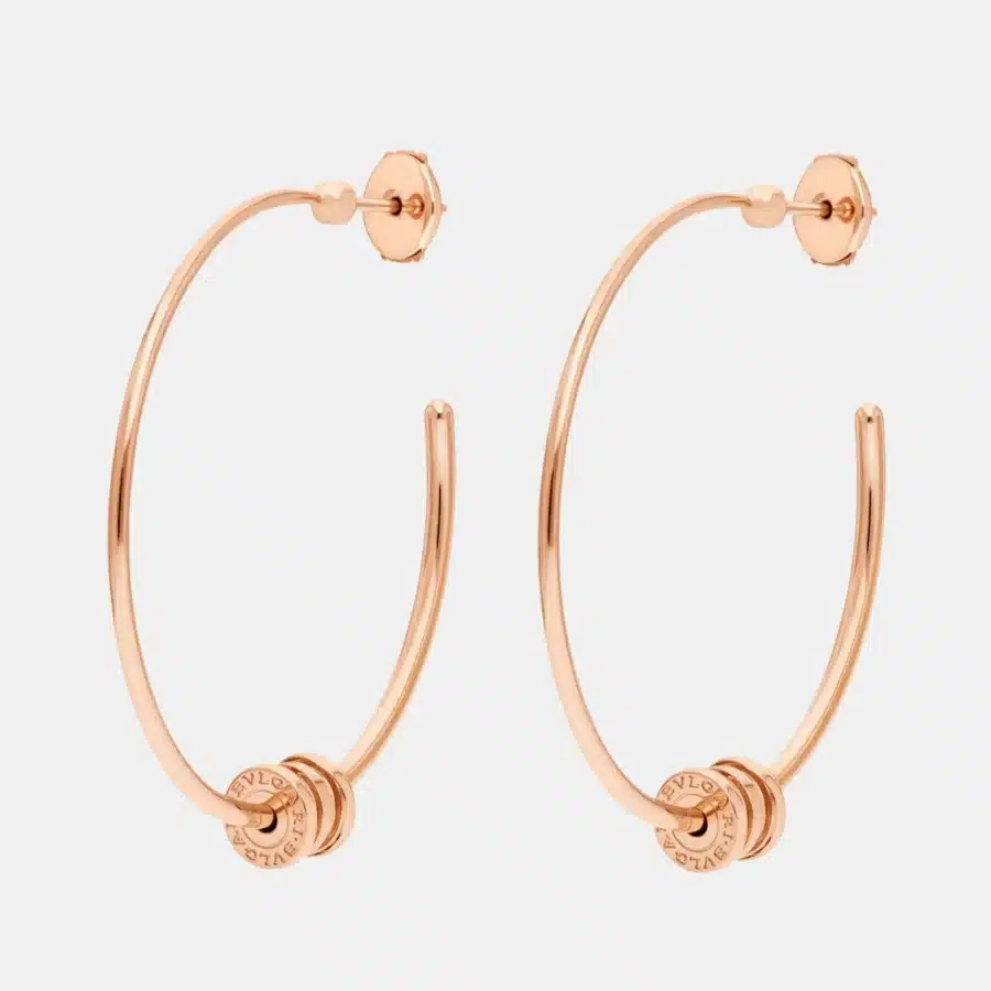 Boucles d'oreilles B.Zero1 Bulgari en or rose — photographie du modèle, cote d’occasion GOLDMARKET