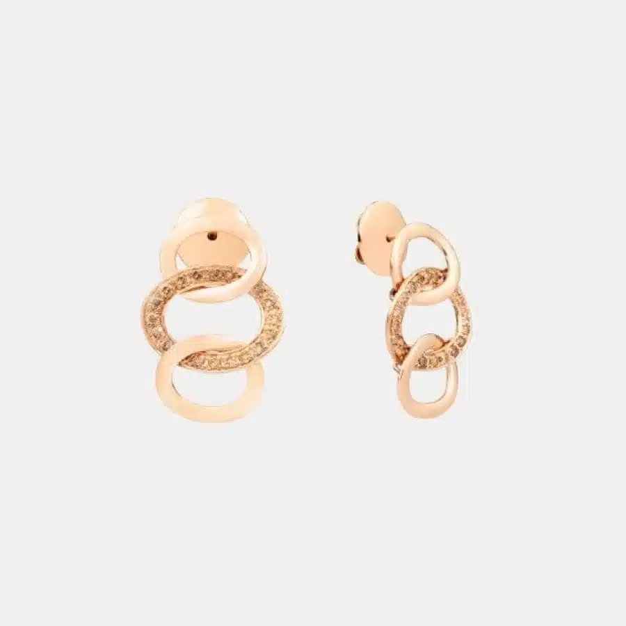 Boucles d’oreilles Brera Pomellato en or rose, diamant 0.6ct