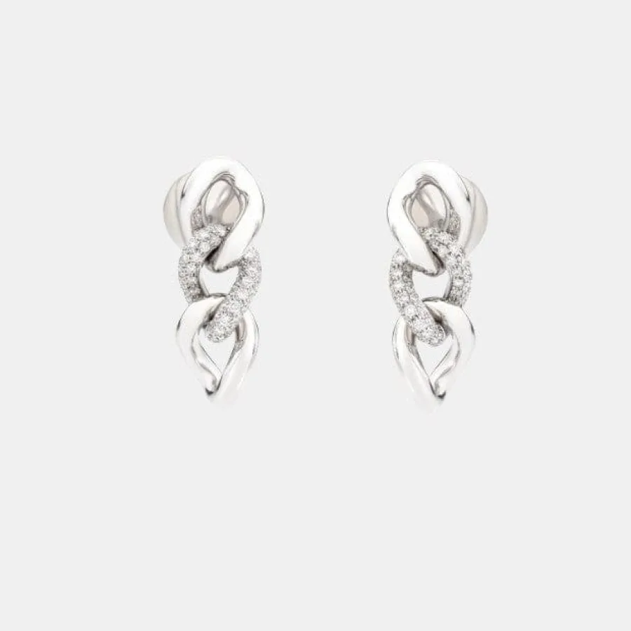 Boucles d’oreilles Catene Pomellato en or blanc, diamant 1.4ct