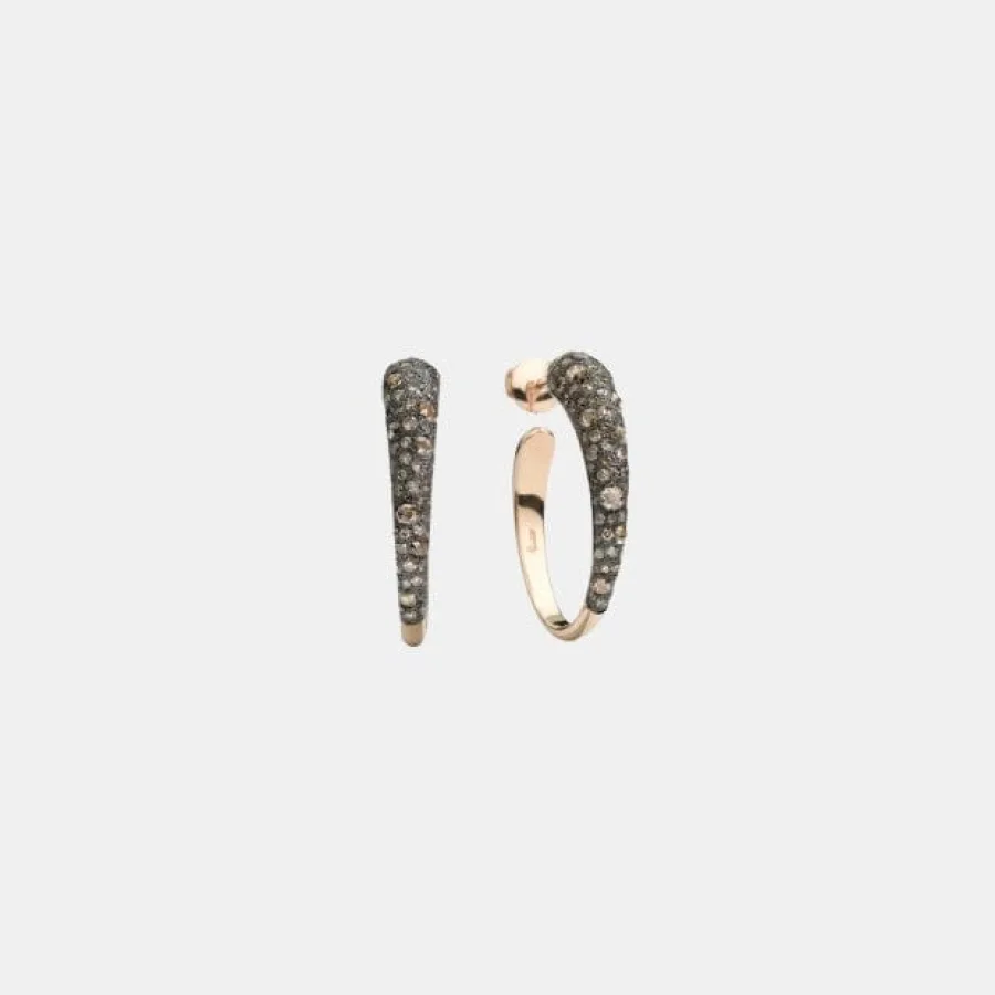 Boucles d'oreilles Catene Pomellato en or rose, diamant 3.7ct — photographie du modèle, cote d’occasion GOLDMARKET