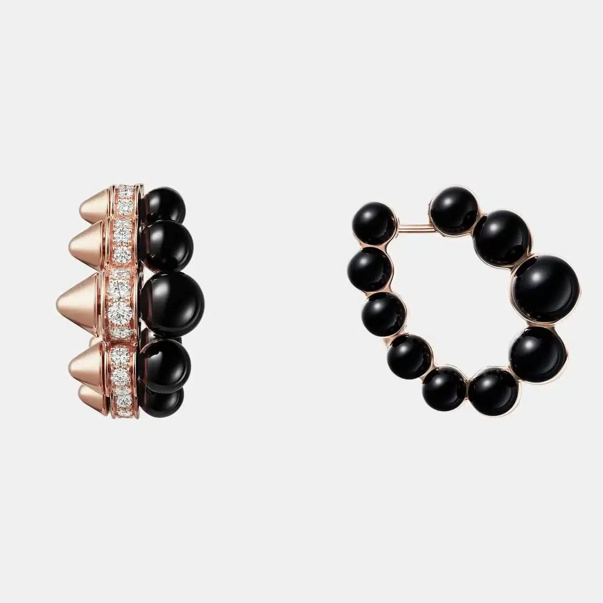 Boucles d’oreilles Clash de Cartier en or rose, diamant — photographie du modèle, cote d’occasion GOLDMARKET
