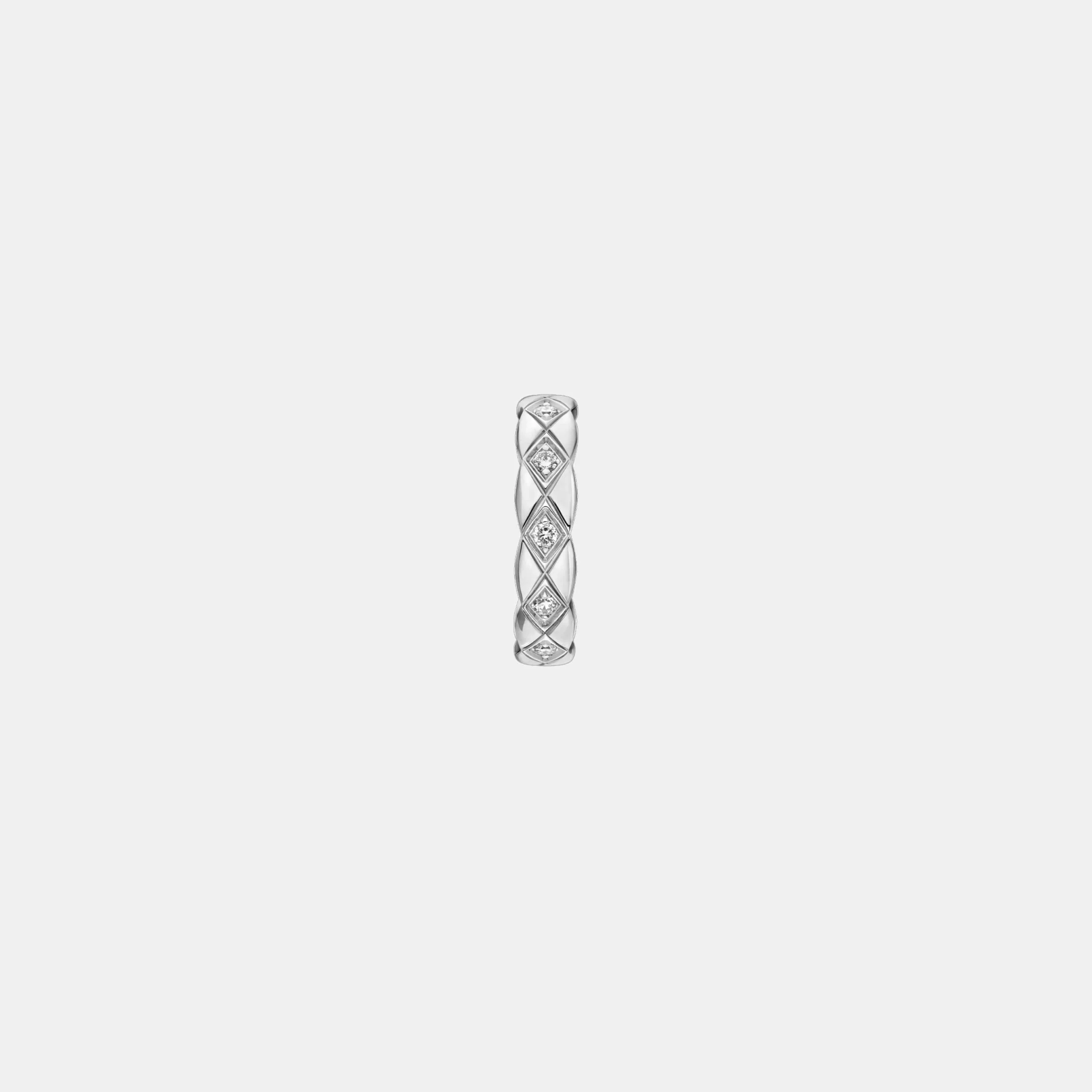 Boucles d'oreilles Coco Crush Chanel en or blanc, diamant — photographie du modèle, cote d’occasion GOLDMARKET
