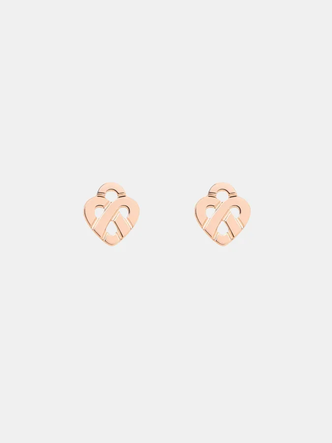 Boucles d’oreilles Coeur Entrelacé Poiray en or rose