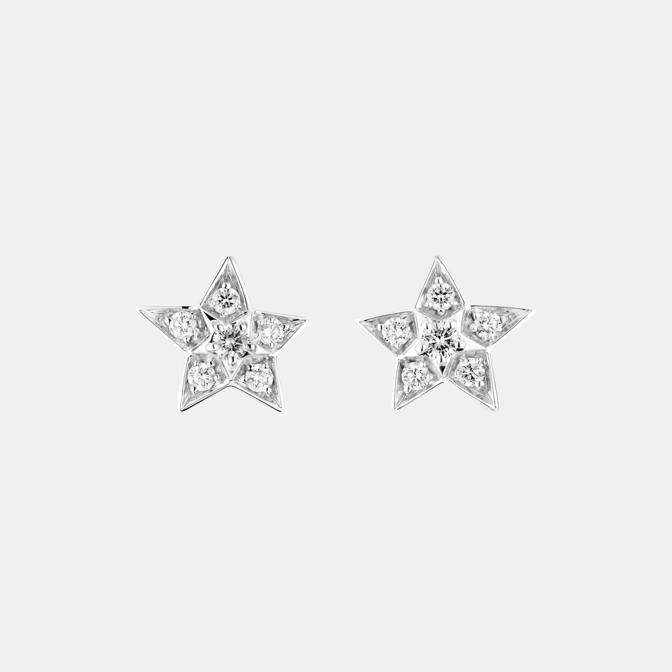 Boucles d’oreilles Comète Chanel en or blanc, diamant