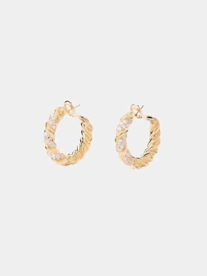 Boucles d’oreilles Dune de Poiray Poiray en or jaune, diamant 1.9ct