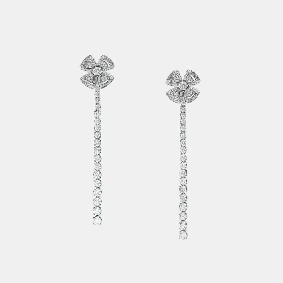 Boucles d'oreilles Fiorever Bulgari en or blanc, diamant 2.81ct — photographie du modèle, cote d’occasion GOLDMARKET