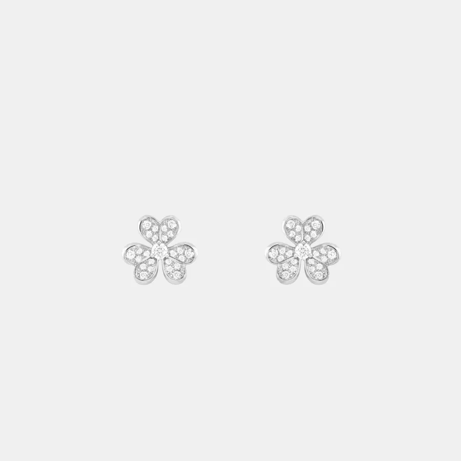 Boucles d'oreilles Frivole Van Cleef & Arpels en or blanc, diamant 0.42ct — photographie du modèle, cote d’occasion GOLDMARKET