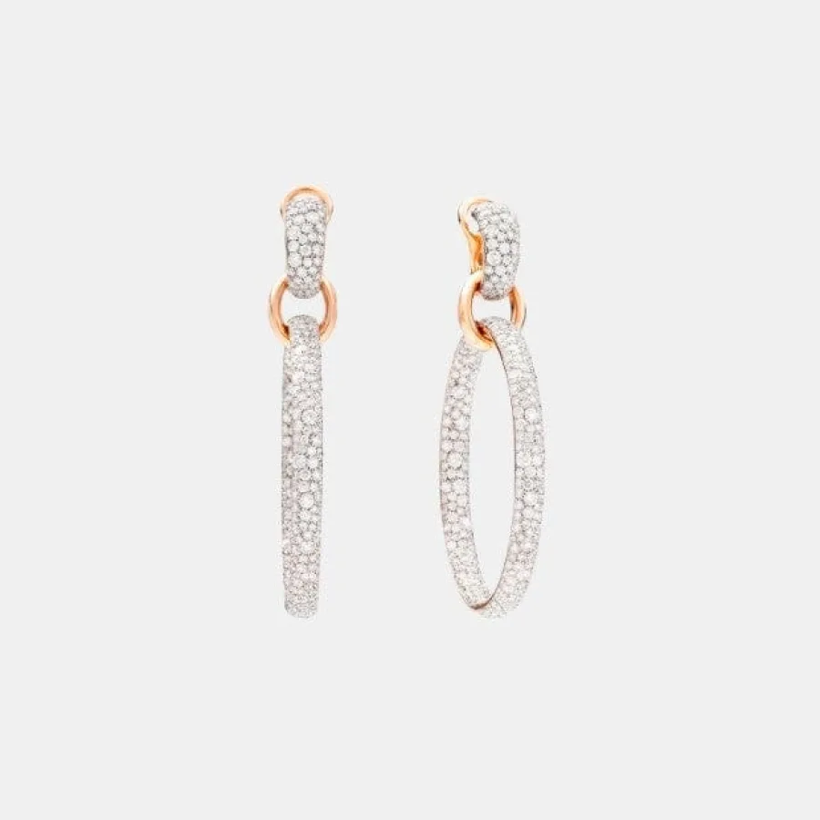 Boucles d'oreilles Iconica Pomellato en or rose, diamant 6.4ct — photographie du modèle, cote d’occasion GOLDMARKET