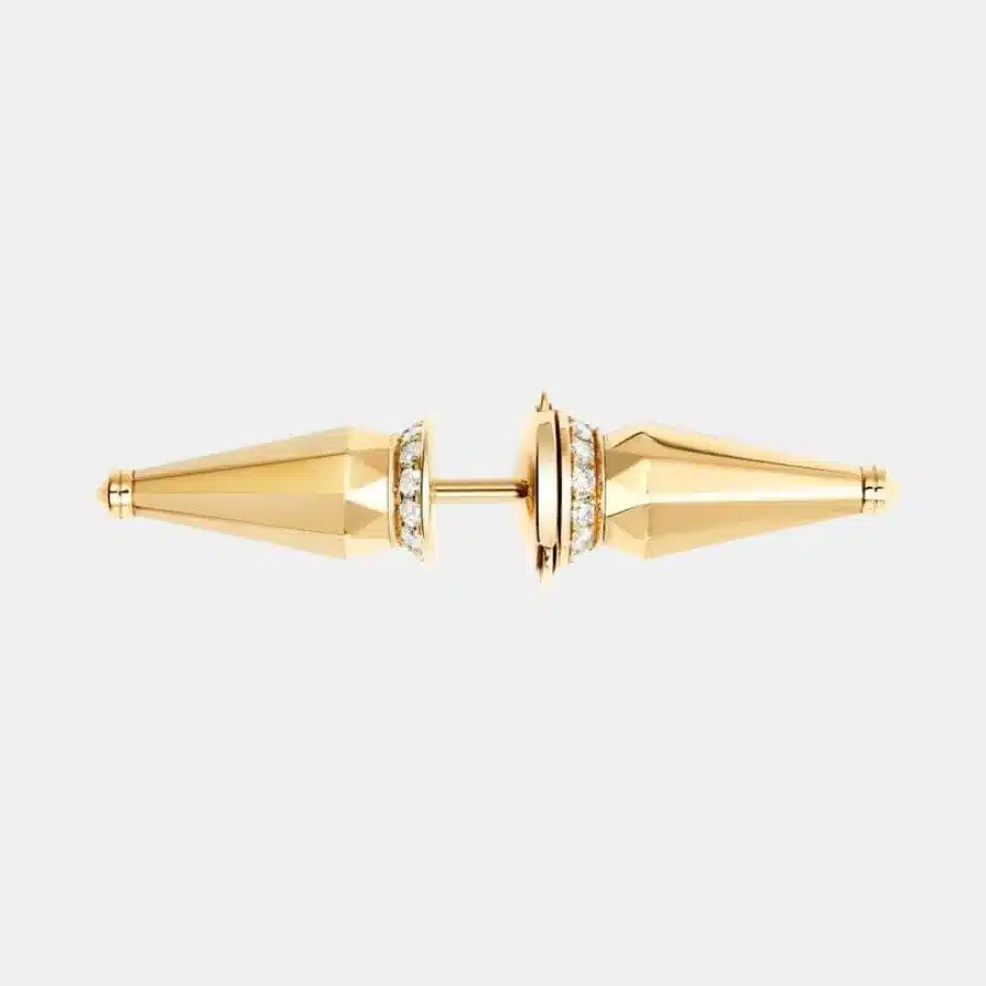 Boucles d’oreilles Jack de Boucheron Boucheron en or jaune, diamant 0.19ct