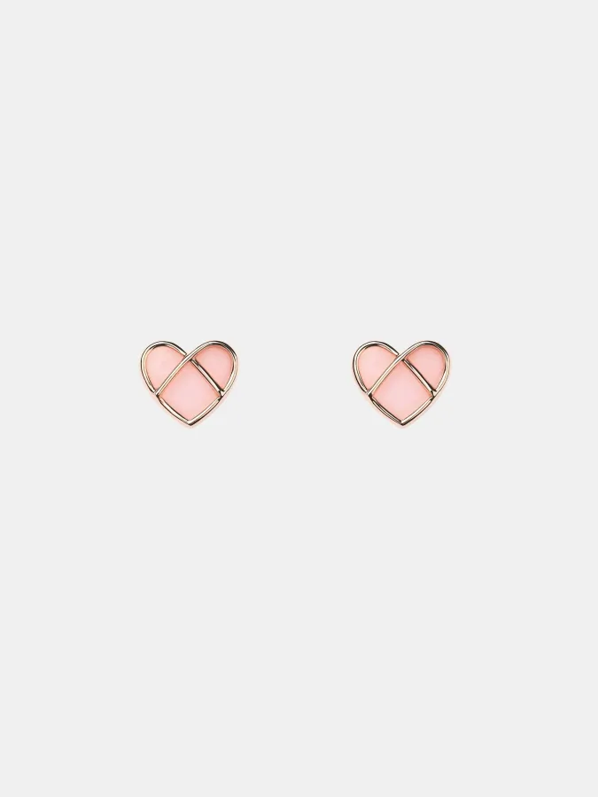 Boucles d’oreilles L’Attrape-Coeur Poiray en or rose, opale