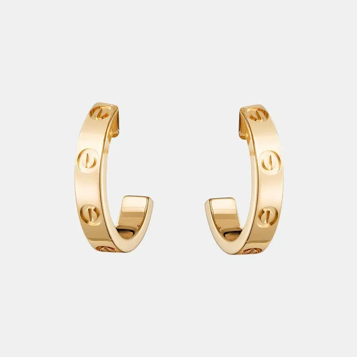 Boucles d'oreilles Love Cartier en or jaune — photographie du modèle, cote d’occasion GOLDMARKET