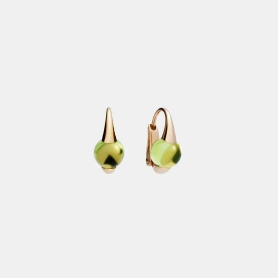 Boucles d'oreilles M'Ama Non M'Ama Pomellato en or rose, péridot 3.2ct — photographie du modèle, cote d’occasion GOLDMARKET
