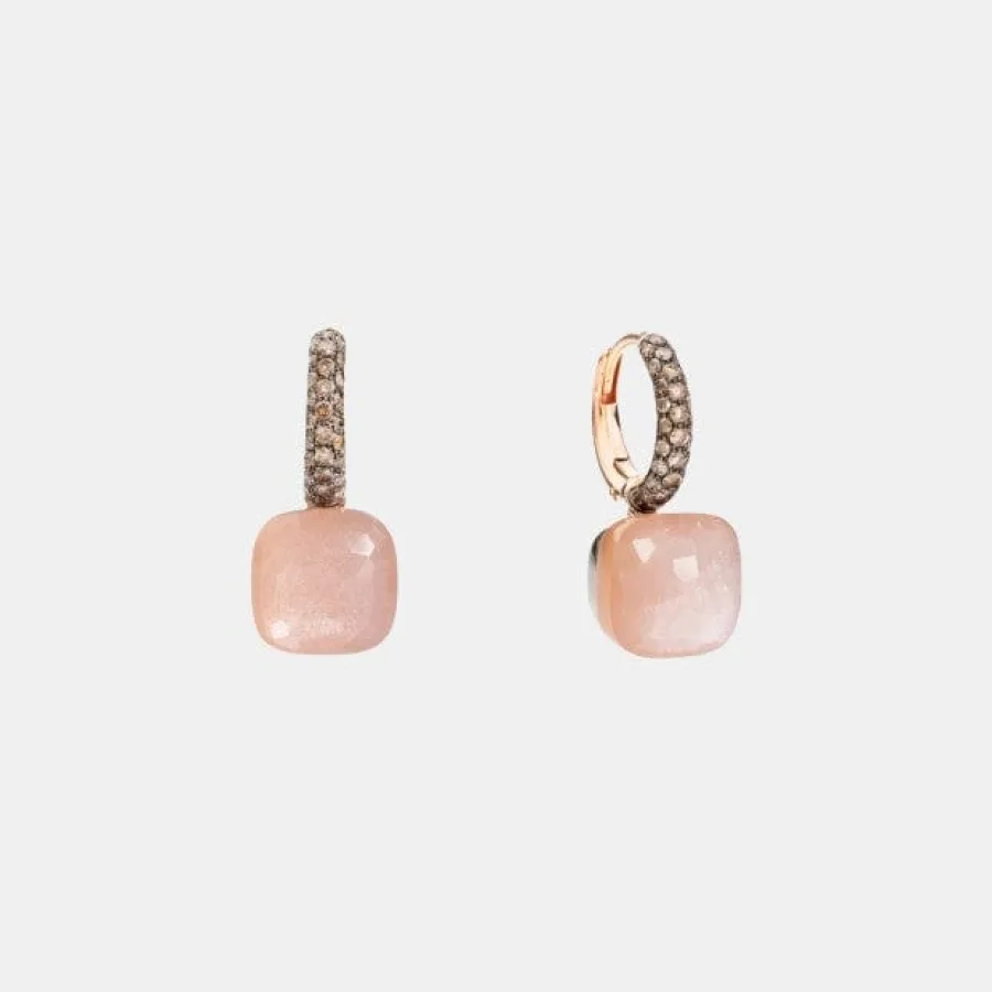 Boucles d'oreilles Nudo Pomellato en or, pierre de lune 14.5ct — photographie du modèle, cote d’occasion GOLDMARKET