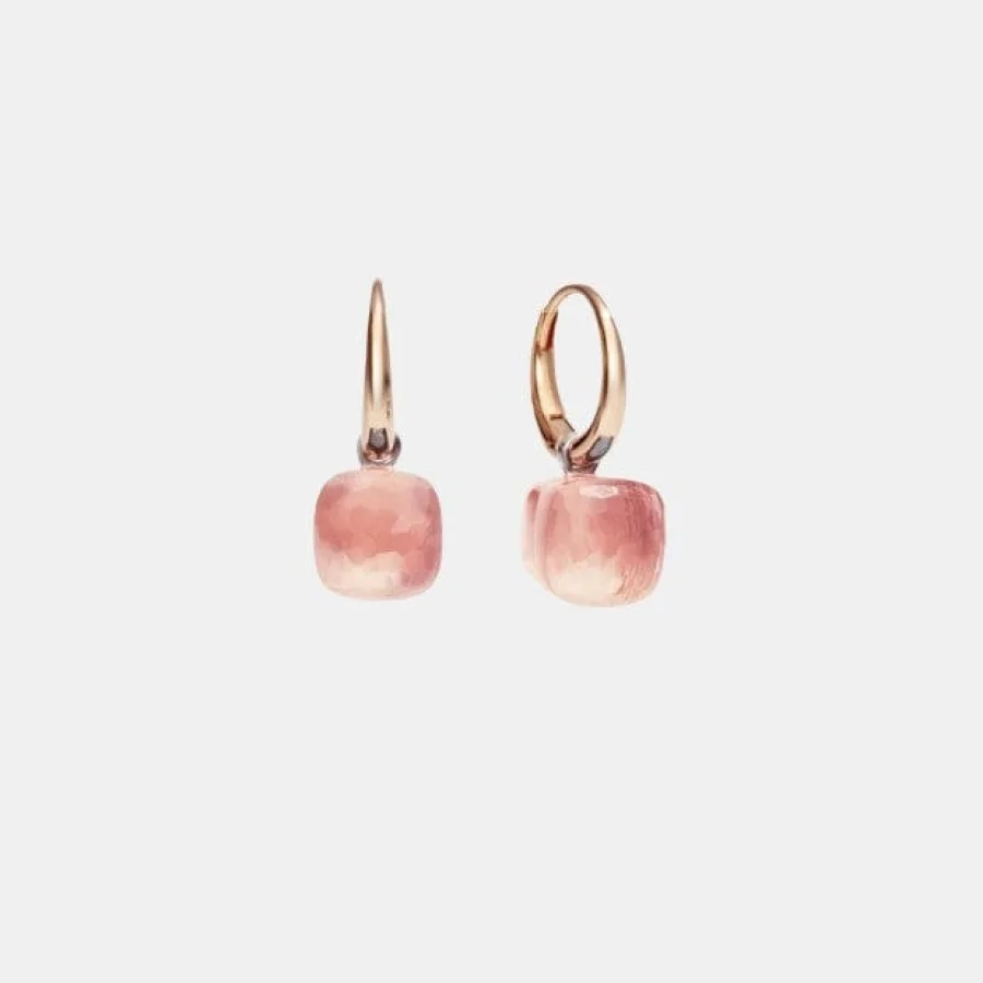 Boucles d'oreilles Nudo Pomellato en or rose, quartz 10ct — photographie du modèle, cote d’occasion GOLDMARKET