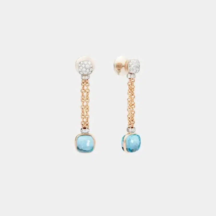 Boucles d'oreilles Nudo Pomellato en or, topaze 25.7ct — photographie du modèle, cote d’occasion GOLDMARKET