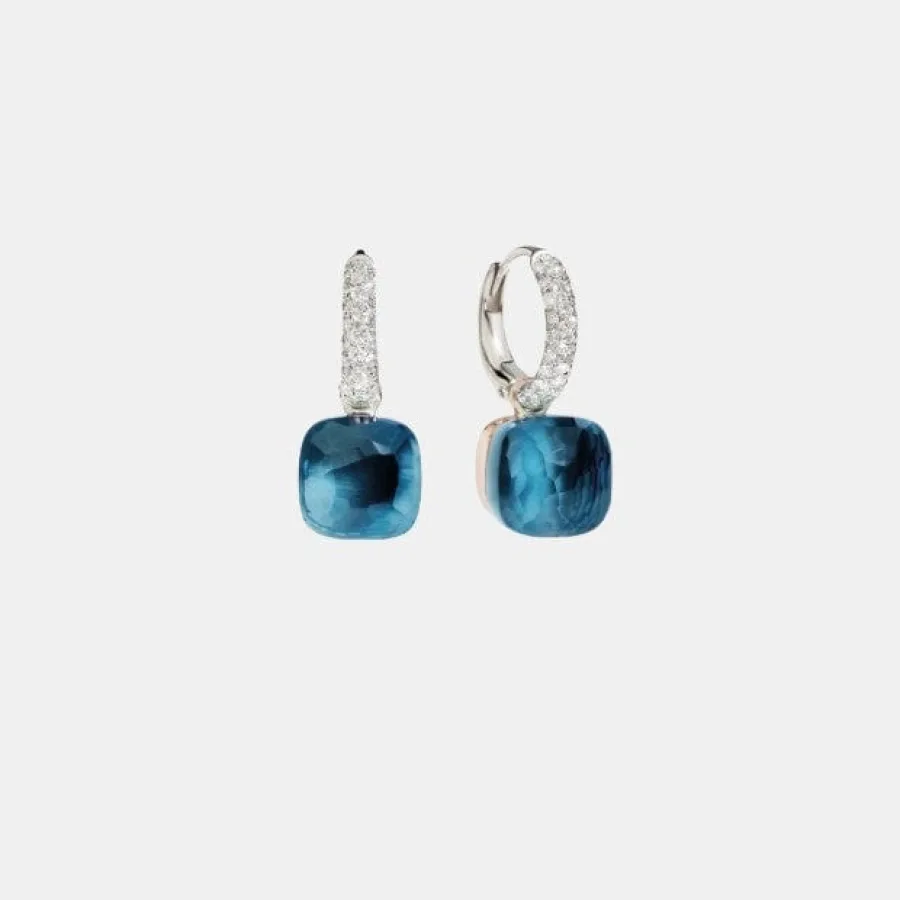 Boucles d'oreilles Nudo Pomellato en or, topazes bleues de londres 18ct — photographie du modèle, cote d’occasion GOLDMARKET