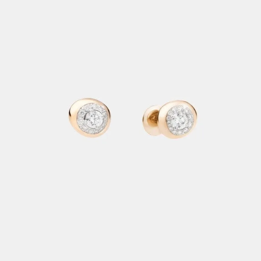 Boucles d’oreilles Nuvola Pomellato en or rose, diamant