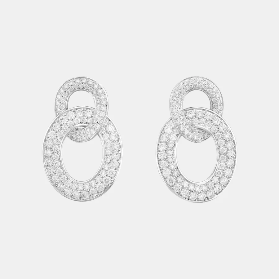 Boucles d’oreilles Olympia Van Cleef & Arpels en or blanc, diamant 4.33ct