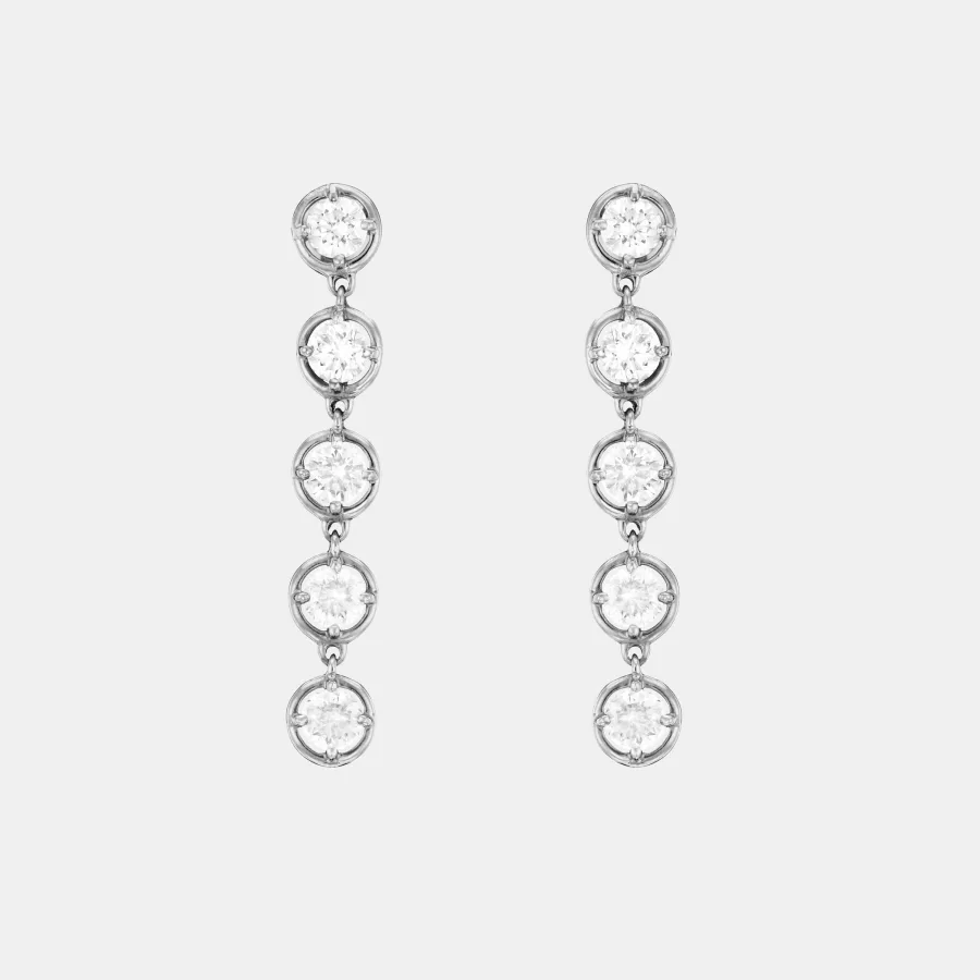 Boucles d’oreilles Palmyre Van Cleef & Arpels en or blanc, diamant 1.53ct
