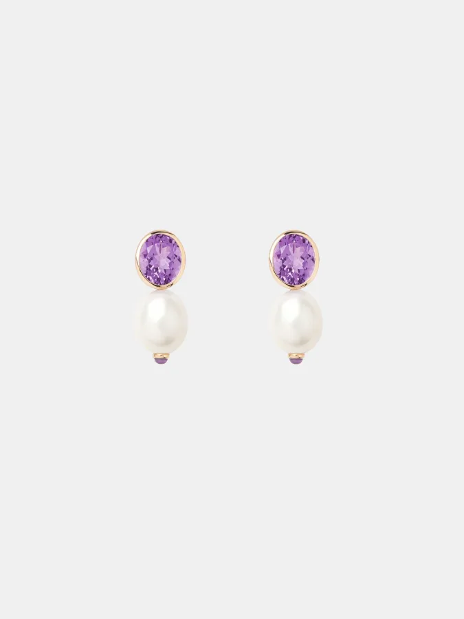 Boucles d’oreilles Perles Précieuses Poiray en or jaune, améthyste 9.1ct