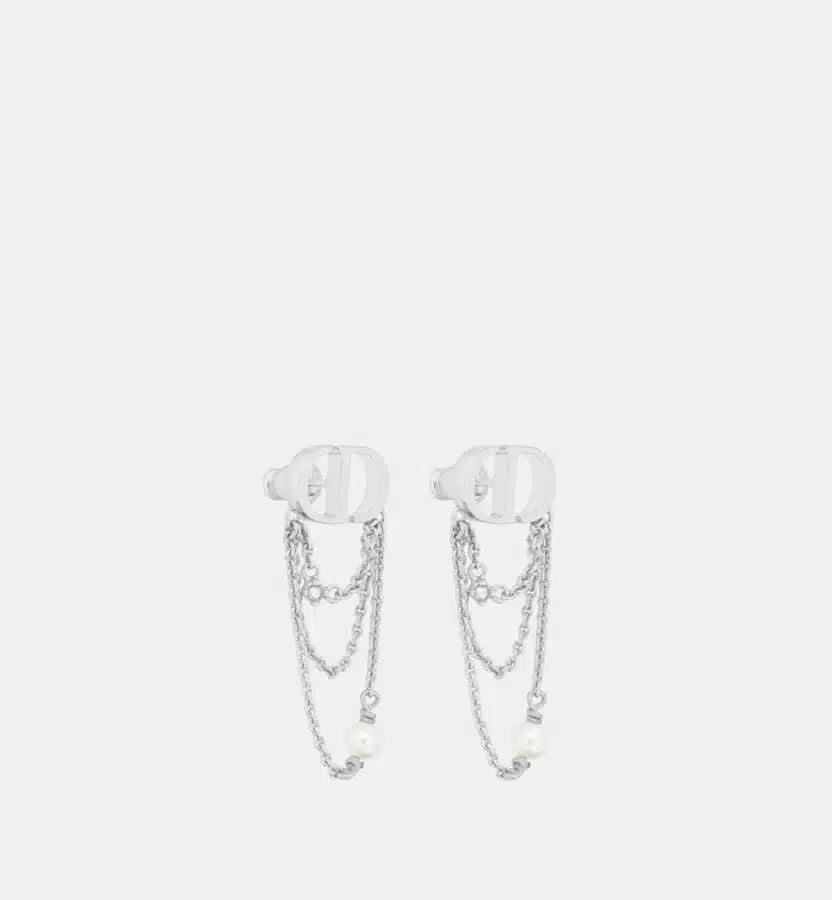 Boucles d'oreilles Petit CD Dior en or, bijou d’occasion en très bon état