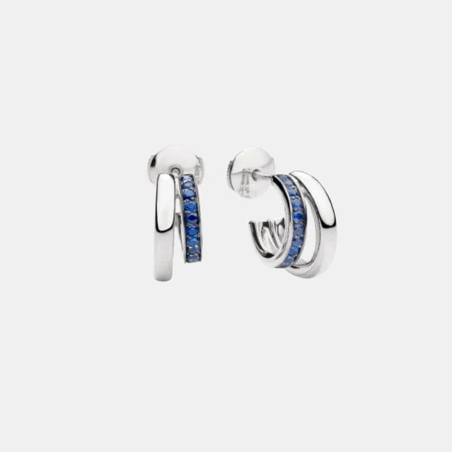 Boucles d'oreilles Pomellato Together Pomellato en or blanc, saphir 0.5ct — photographie du modèle, cote d’occasion GOLDMARKET