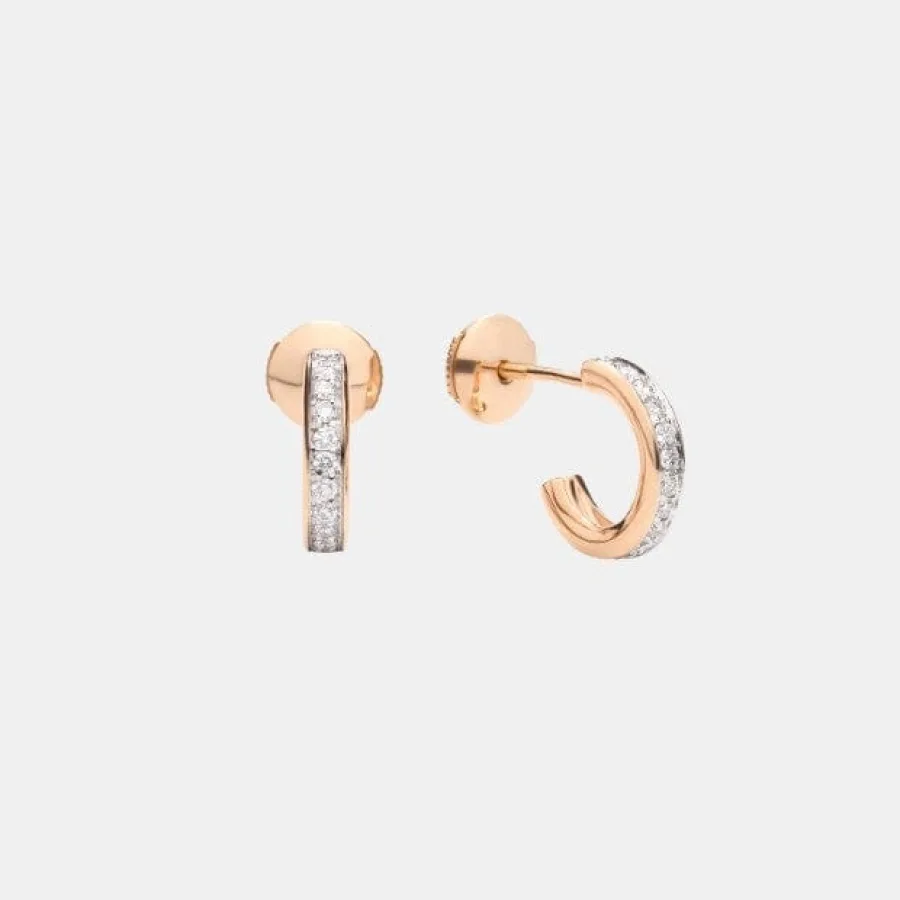 Boucles d'oreilles Pomellato Together Pomellato en or rose, diamant 0.4ct — photographie du modèle, cote d’occasion GOLDMARKET
