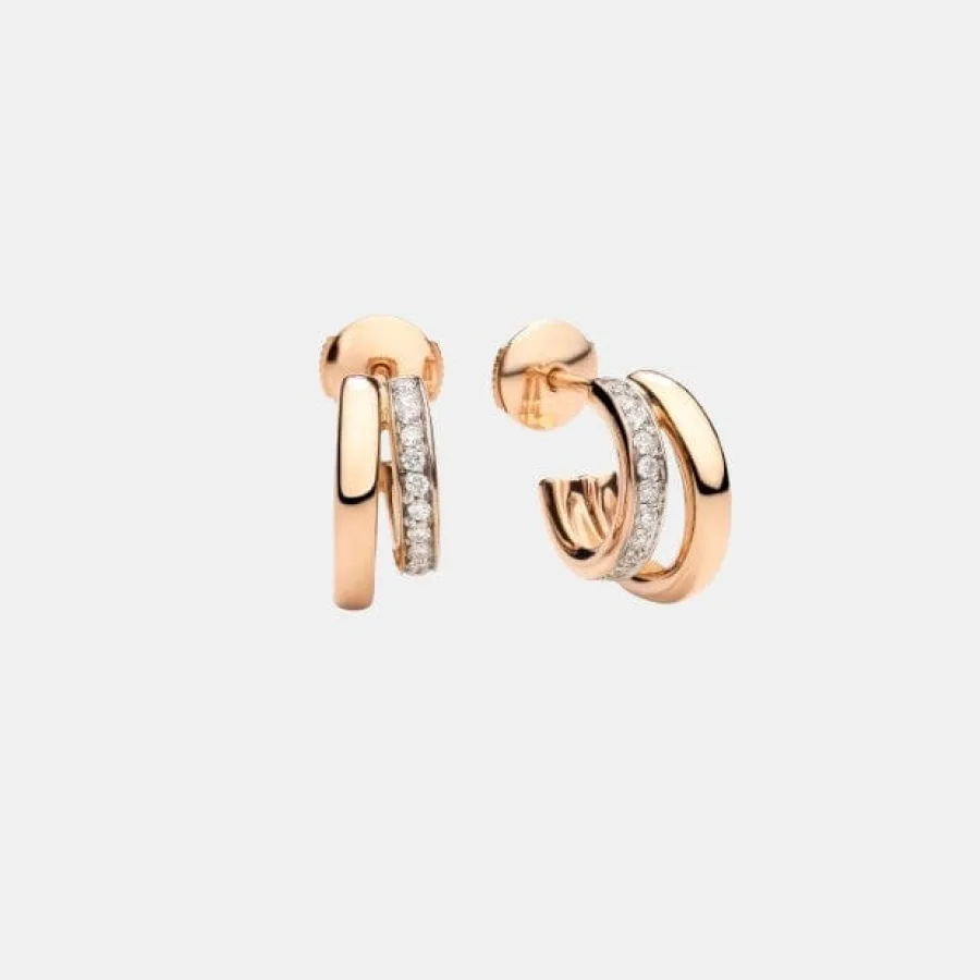 Boucles d'oreilles Pomellato Together Pomellato en or rose, diamant — photographie du modèle, cote d’occasion GOLDMARKET