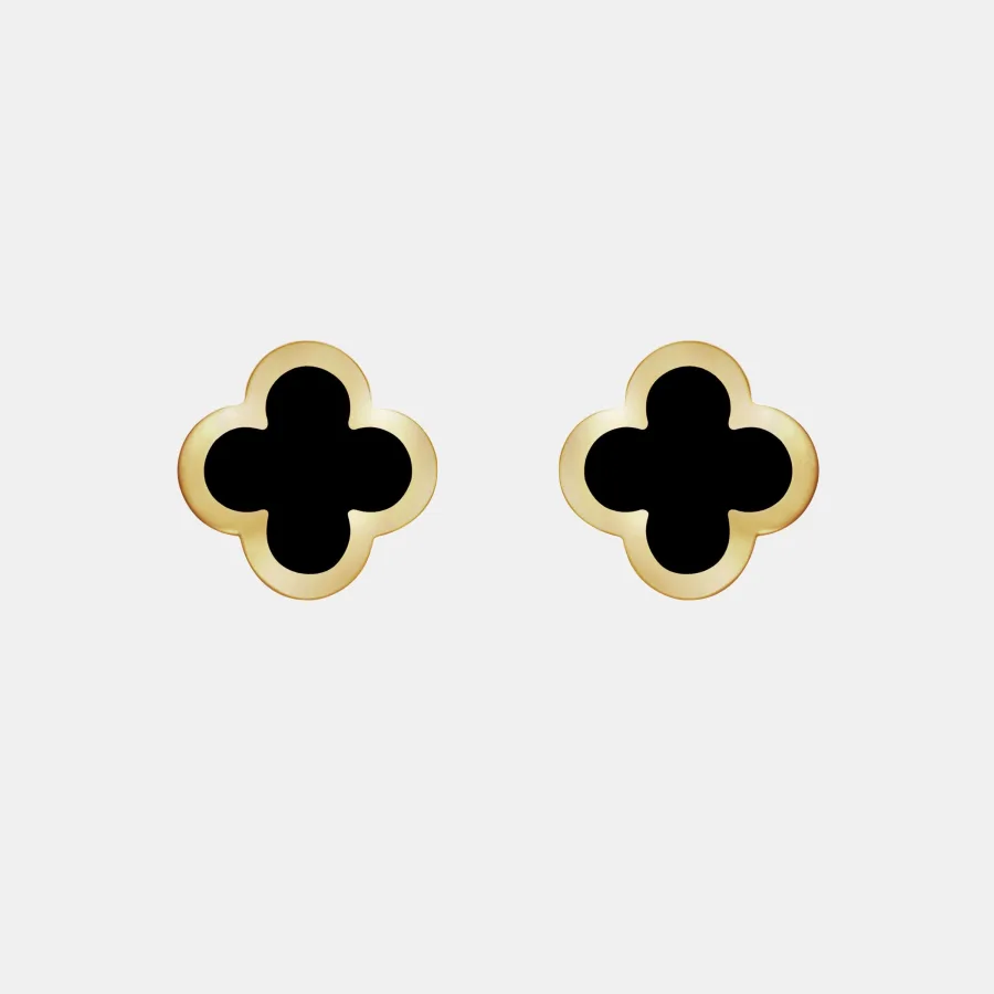 Boucles d'oreilles Pure Alhambra Van Cleef & Arpels en or jaune, bijou d’occasion en très bon état