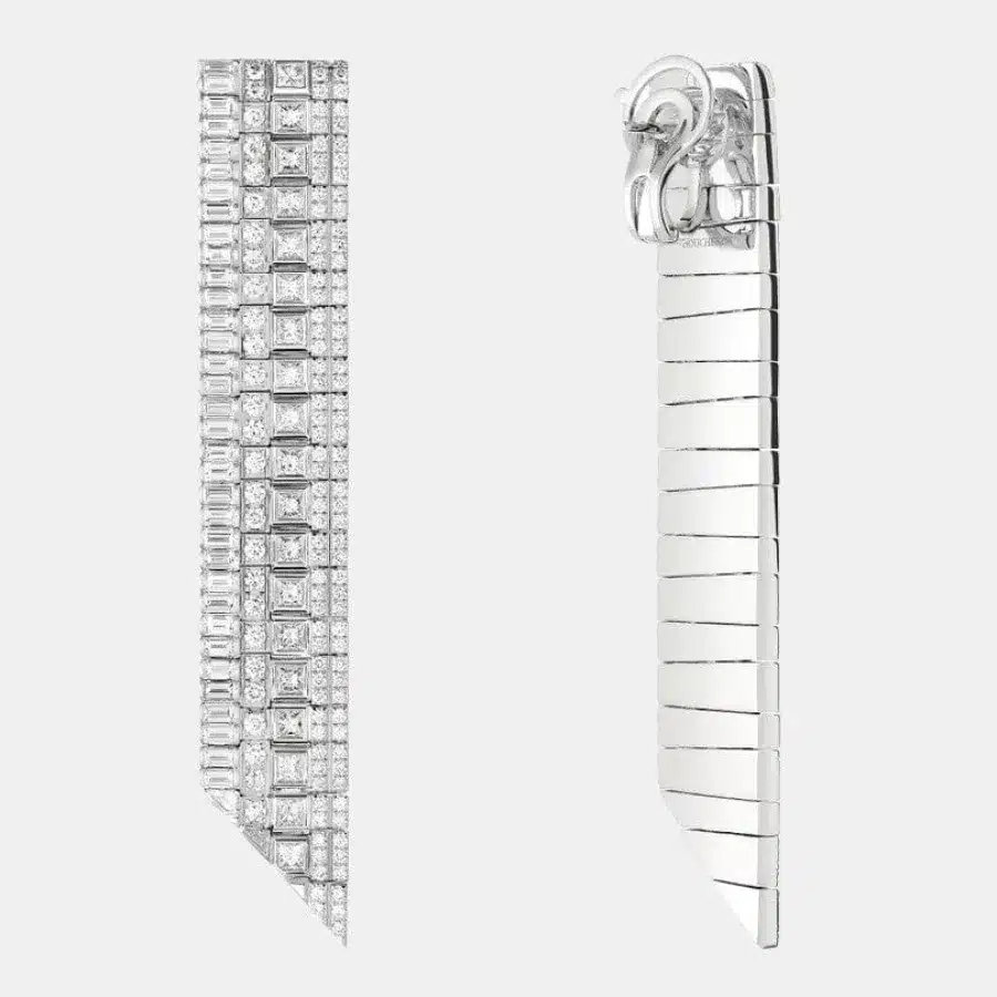 Boucles d'oreilles Quatre Boucheron en or blanc, diamant 2.78,3.81,2.25ct — photographie du modèle, cote d’occasion GOLDMARKET