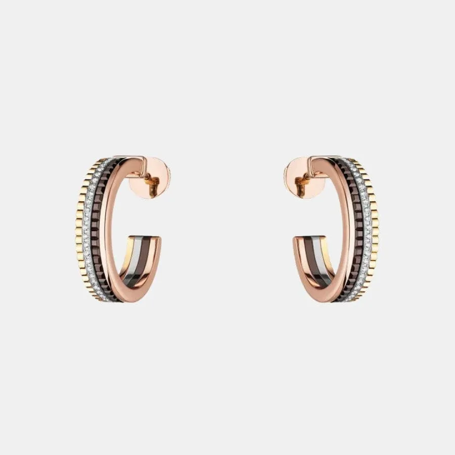 Boucles d'oreilles Quatre Boucheron en or, diamant 0.28ct — photographie du modèle, cote d’occasion GOLDMARKET
