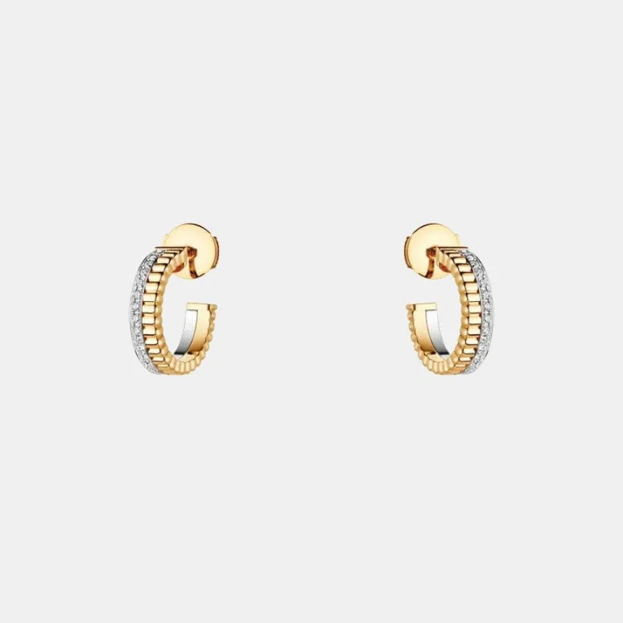 Boucles d'oreilles Quatre Boucheron en or, diamant 0.34ct — photographie du modèle, cote d’occasion GOLDMARKET