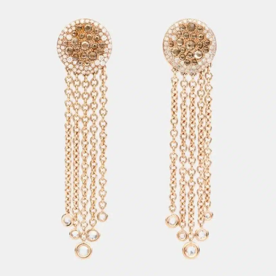 Boucles d'oreilles Sabbia Pomellato en or rose, diamant 2ct — photographie du modèle, cote d’occasion GOLDMARKET