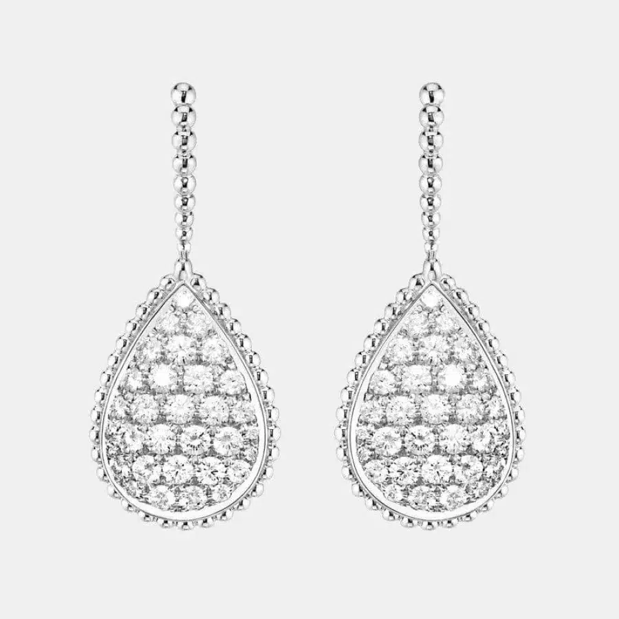 Boucles d'oreilles Serpent Bohème Boucheron en or blanc, diamant 2.5ct s motif — photographie du modèle, cote d’occasion GOLDMARKET