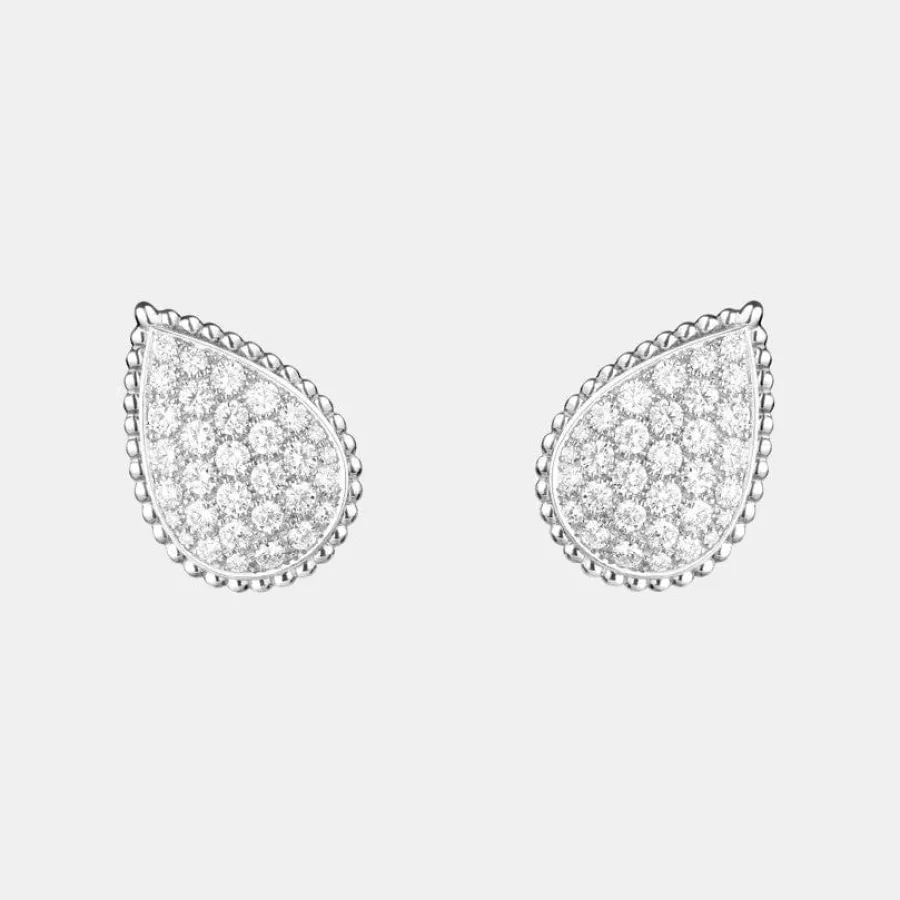 Boucles d'oreilles Serpent Bohème Boucheron en or blanc, diamant 2.61ct, s motif — photographie du modèle, cote d’occasion GOLDMARKET