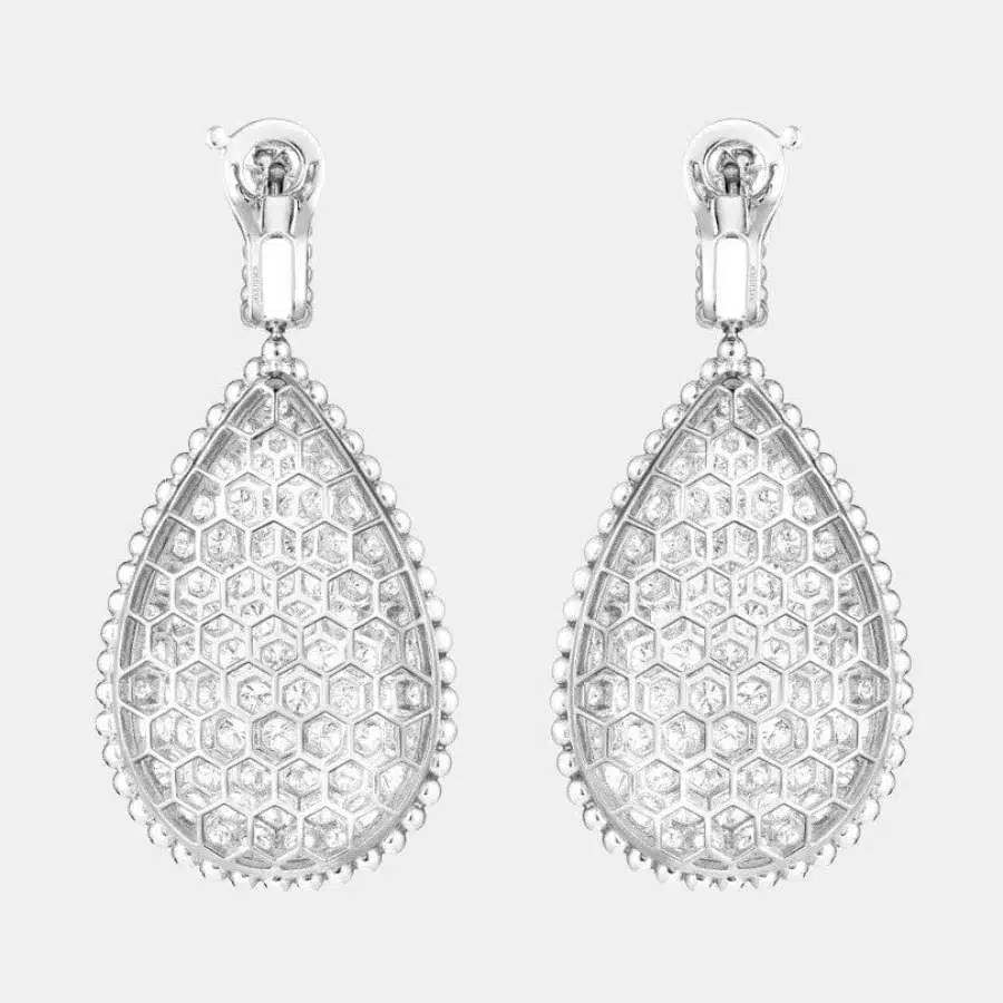 Boucles d'oreilles Serpent Bohème Boucheron en or blanc, diamant 9.44ct, xl motif — photographie du modèle, cote d’occasion GOLDMARKET